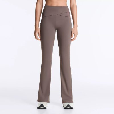Oysho Comfortlux high-rise flare trousers with draped waist