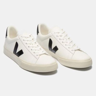 VEJA CAMPO LEATHER WHITE BLACK