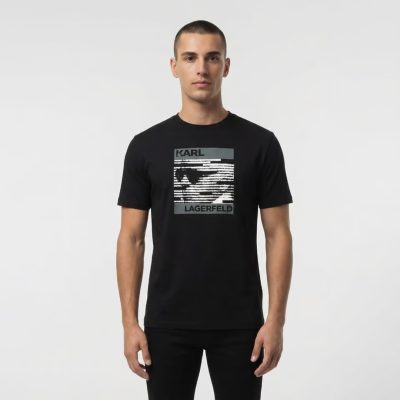KARL LAGERFELD Shadow Lines Crewneck T-SHIRT