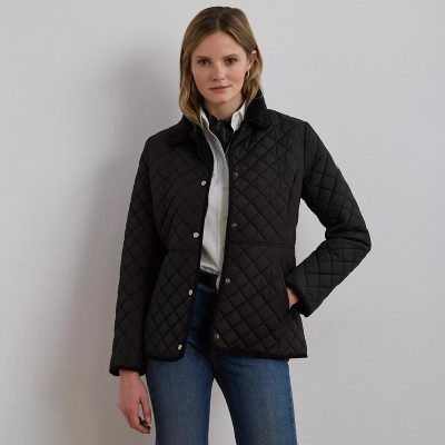 Ralph Lauren Women's Faux-Sherpa-Collar Quilted Coat
