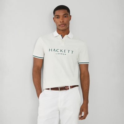 Hackett Logo Embroidered Polo Shirt