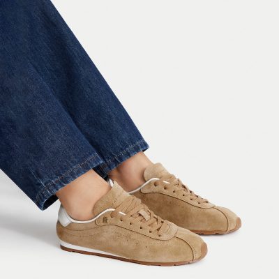 Tommy hilfiger Low-top suede sneakers with TH monogram