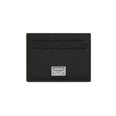 Dolce & Gabbana Calfskin Card Holder With Branded Plate