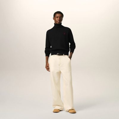 AMI Paris Wool Ami De Coeur Turtle Neck Sweater