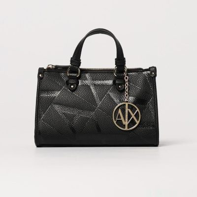 Armani Exchange embossed logo Shopping Bag