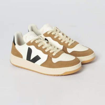 Veja V-10 LEATHER PURE BLACK TENT SNEAKERS