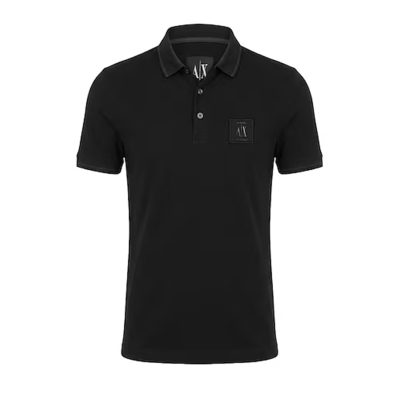 ARMANI EXCHANGE Cotton AX Patch Logo Polo Shirt