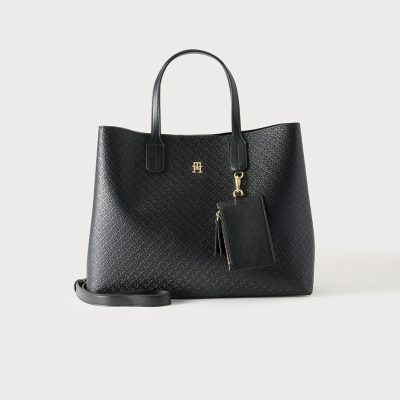 Tommy Hilfiger Icon Embossed TH Monogram Tote Bag