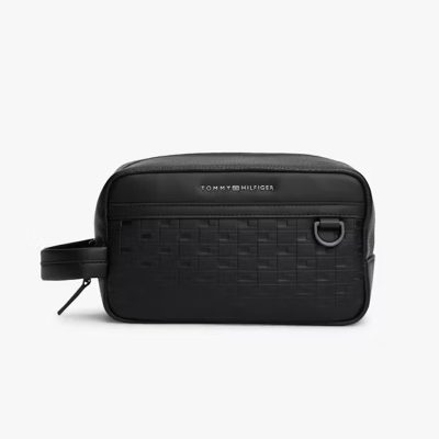 Tommy Hilfiger Modern Repeat Flag Metal Logo Washbag