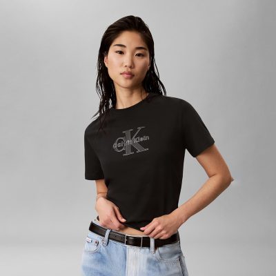 Calvin klein CLASSIC MONOLOGUE TEE - T-shirt with print