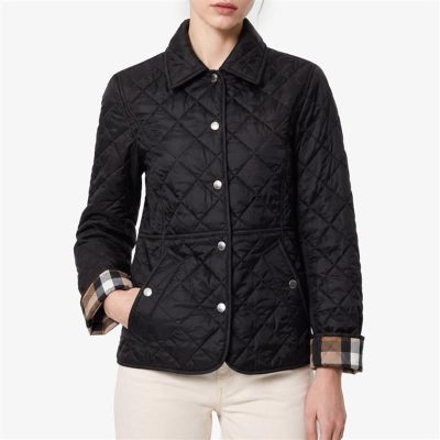 Burberry Corduroy Collar Diamond Quilted Jacket