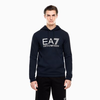 Emporio armani Slim fit hoodie Core Identity in cotton with big logo