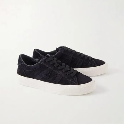 Moncler Monaco Suede Low Top Sneakers