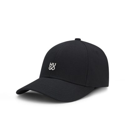 HUGO Stacked-logo cap in cotton twill